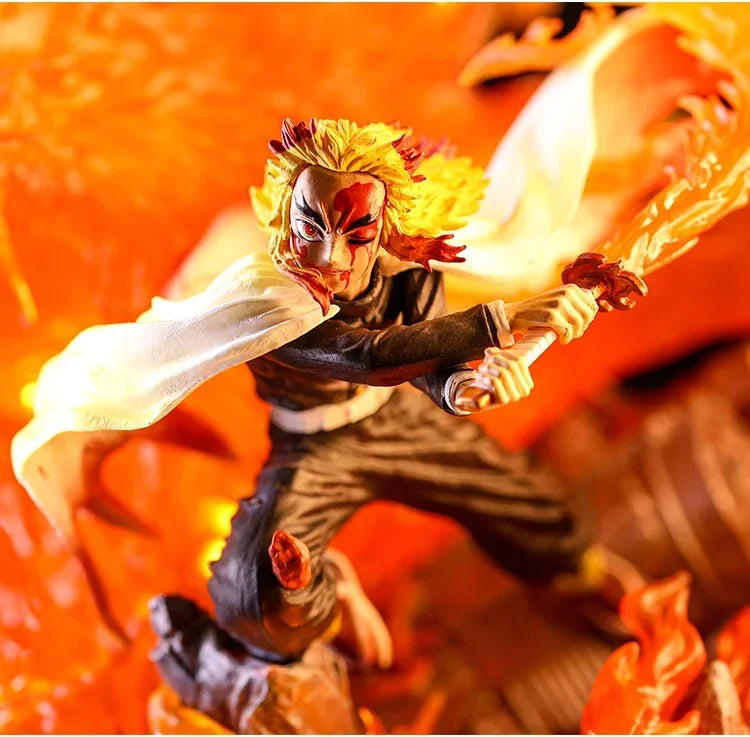 27cm Demon Slayer Rengoku Kyoujurou Anime Action Figure Pvc Statue Figurine Model Collection Decoration Boy Birthday Toy Gifts