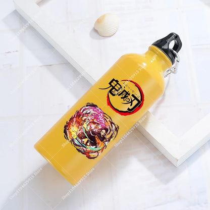 500ml Demon Slayer Aluminum Water Bottle Portable Sport Cup Women Men Anime Tomioka Nezuko Fashion Retro Kettle Birthday Gift