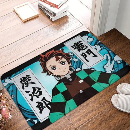 Demon Slayer Doormat Mat Anti-Slip Anime Giyu Tomioka Kitchen Bathroom Living Room Rug Carpet 40*60cm