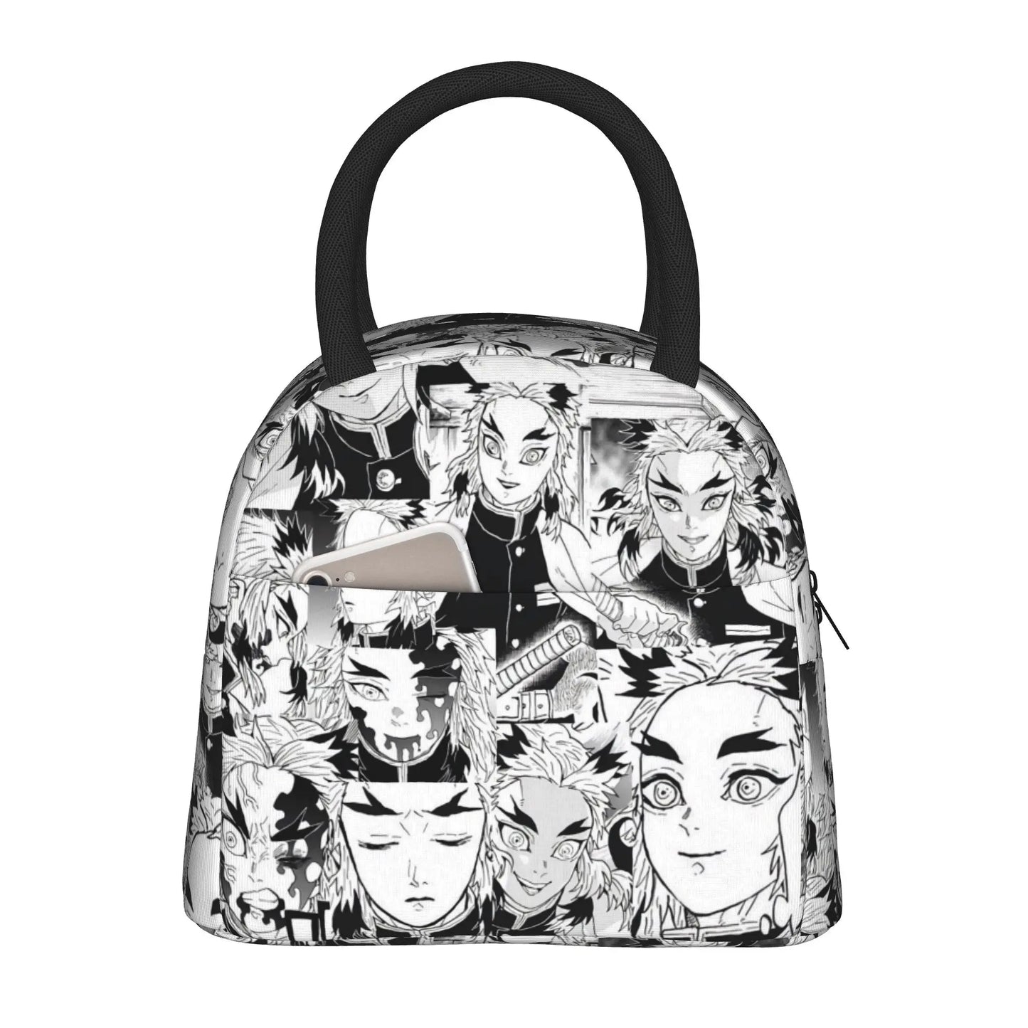 Muichiro Tokito Insulated Lunch Bags High Capacity Demons Anime Lunch Container Thermal Bag Tote Lunch Box Food Handbags