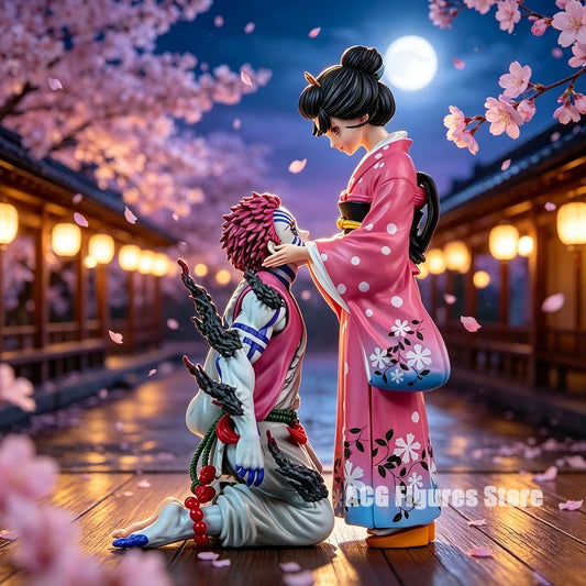 9.06in/23cm Anime Kimetsu no Yaiba Figure Akaza Koyuki Action Figures Pvc Statue Desktop Ornamen Collection Model Toys Gifts