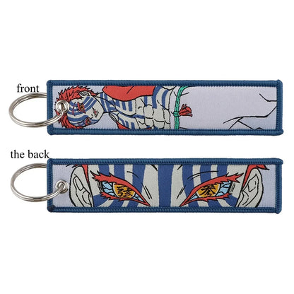Anime Demon Slayer Blade Weaving Mark Keychain Trendy Fashion Hanging Rope Devil Access Control Pendant Office ID Pendant Gift