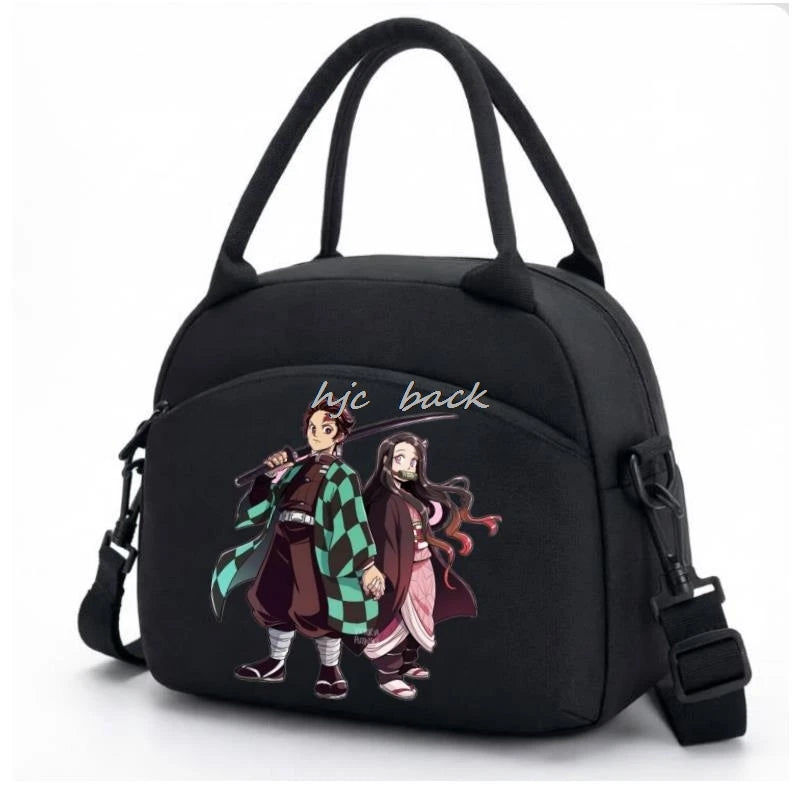 Hot Kamado Nezuko Demon Slayer Lunch Bag Student Lunch Box With Heat Preservation Function Large Capacity Portable Lunch Bag