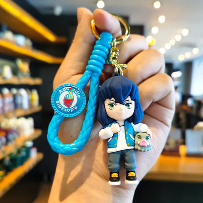 41 Styles Demon Slayer Kimetsu No Yaiba Blade of Ghost Keychain Cute Characters Bag Decor Car Key Chain Ring Fans Gift
