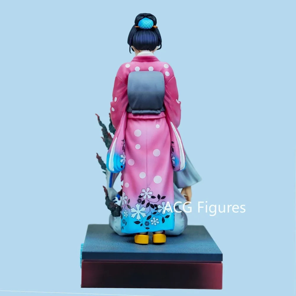 10.43in/26.5cm Anime Demon Slayer Figure Akaza Koyuki Action Figures Pvc Statue Desktop Ornamen Collection Model Toys Gifts