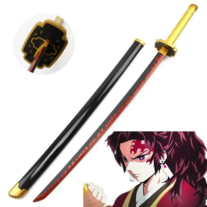 72/104cm Demon Slayer Sword Anime Kimetsu No Yaiba Cosplay Prop Tanjirou Shinobu Real Size Japanese Katana Samurai Sabre Gift