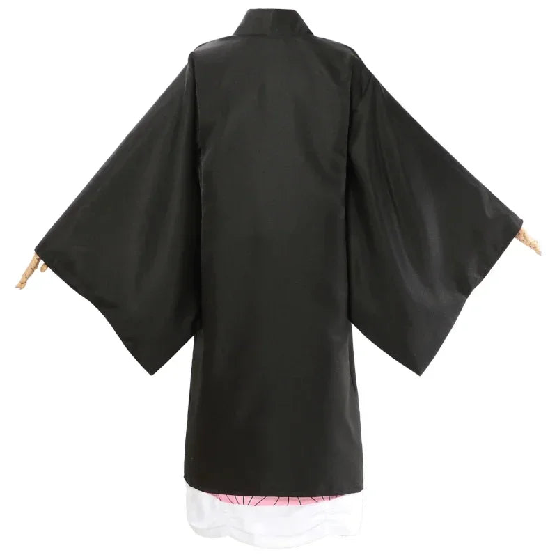 Anime Kamado Nezuko Cosplay Costume   Costumes Kimono Haori Wig Clogs Suit For Adult Children Hallow