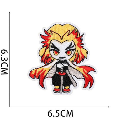 19Pcs Anime Demon Slayer Embroidery Patch Kimetsu No Yaiba Blade of Ghost For Gift Cosplay