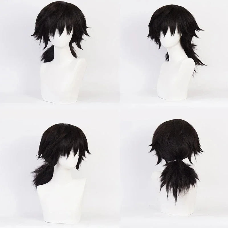 Anime  Demon Slayer Tomioka Giyuu Cosplay Costume Accessories Suit Uniforms Kimetsu No Yaiba  Costumes Wig Child Adult  Gift