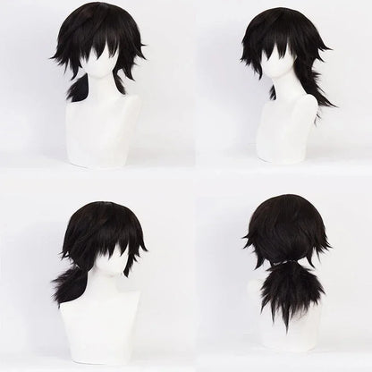 Anime  Demon Slayer Tomioka Giyuu Cosplay Costume Accessories Suit Uniforms Kimetsu No Yaiba  Costumes Wig Child Adult  Gift