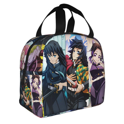 Cherry Nezuko Demon Slayer  Insulated Lunch Bags for Camping Travel Blossoms Sakura Portable Cooler Thermal Bento Box Women Men