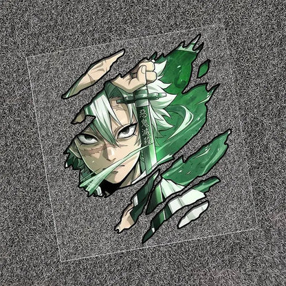 New Demon Slayer Stickers Cartoon Animation Characters Creative Personalized Car Stickers Computer Electric Vehicle Decoration