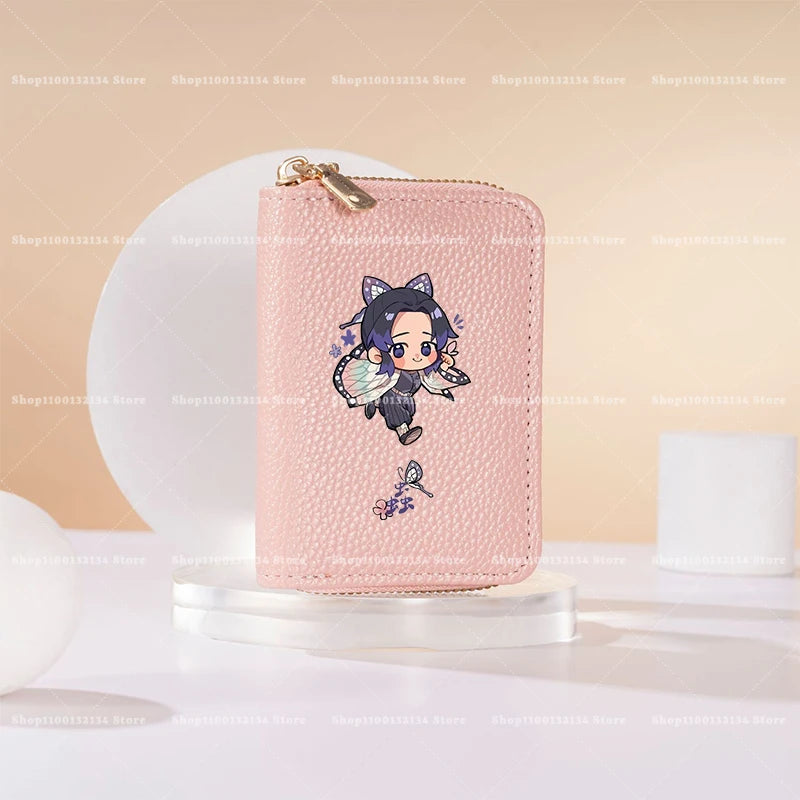 New Demon Slayer Wallet Woman Man Fashion Zipper Wallet Anime Cartoon Coin Purse Man Card Holder Fashion Money Bag Birthday Gift