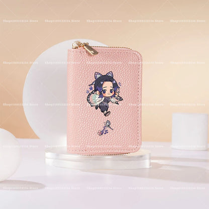 New Demon Slayer Wallet Woman Man Fashion Zipper Wallet Anime Cartoon Coin Purse Man Card Holder Fashion Money Bag Birthday Gift