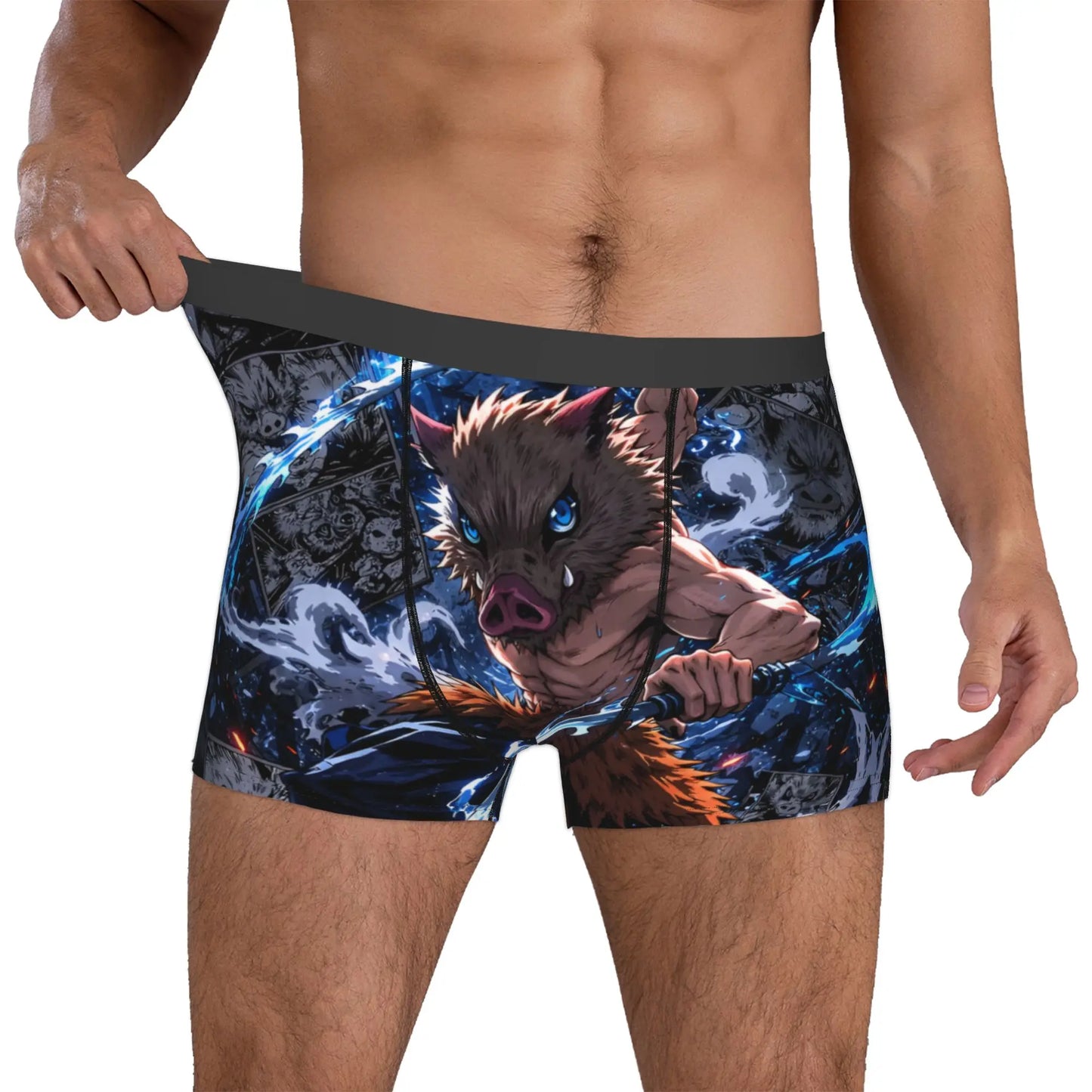 Male Funny D-Demons Slayers Underwear Japanese Manga Boxer Briefs Soft Shorts Panties Underpants