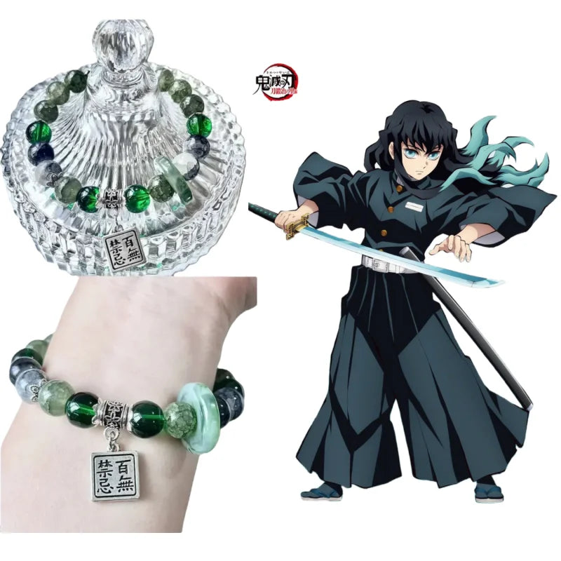 New Demon Slayer Tokitou Muichirou Tomioka Giyuu Tsuyuri Kanao Kanroji Mitsuri Bracelet Fashion Cartoon Accessories Couple Gift