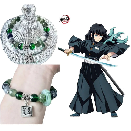 New Demon Slayer Tokitou Muichirou Tomioka Giyuu Tsuyuri Kanao Kanroji Mitsuri Bracelet Fashion Cartoon Accessories Couple Gift