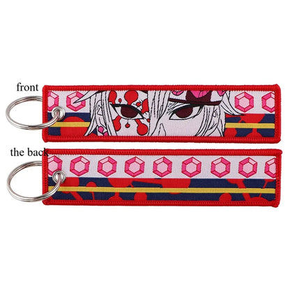 Anime Demon Slayer Blade Weaving Mark Keychain Trendy Fashion Hanging Rope Devil Access Control Pendant Office ID Pendant Gift