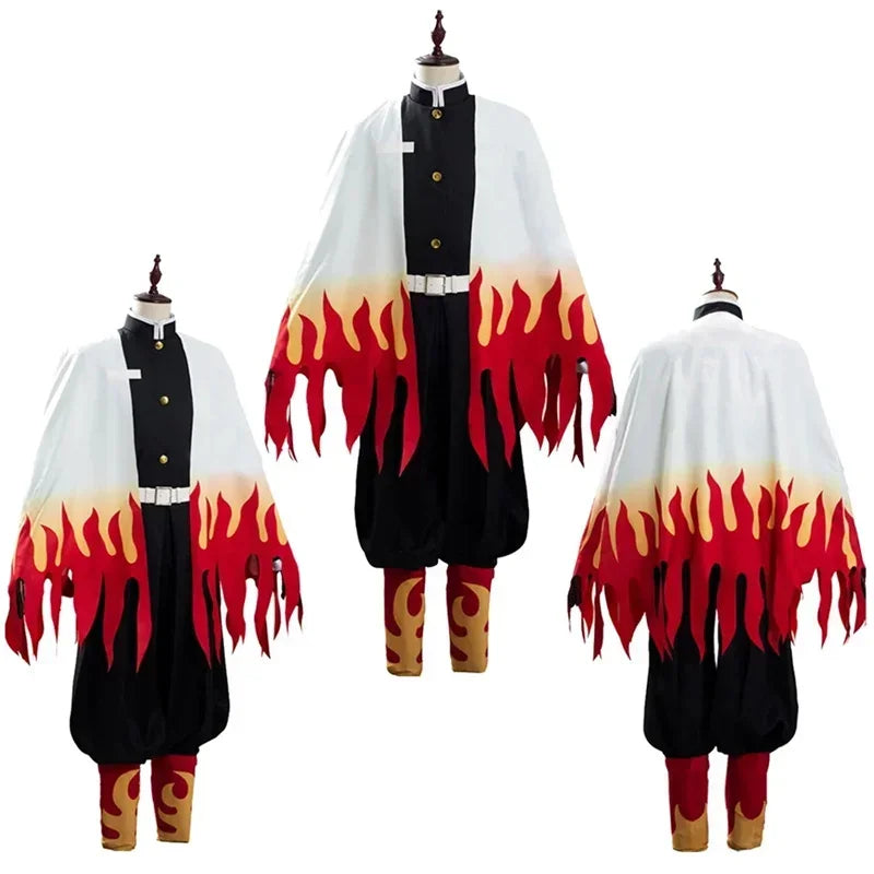 2026 Anime Rengoku Kyojuro Cosplay Costumes Train Mugen Robe Suits For  Wigs Cos Outfit Party