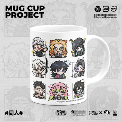 Demon Slayer Kamado Tanjirou Shinazugawa Sanemi creative cartoon ceramic mug home office afternoon tea coffee cup birthday Gifts