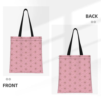 1PC Nezuko Cloths Canvas Tote Bag Demon Slayer Anime Canvas Tote Bag Perfect for Shopping Grocery Travel & Outdoor