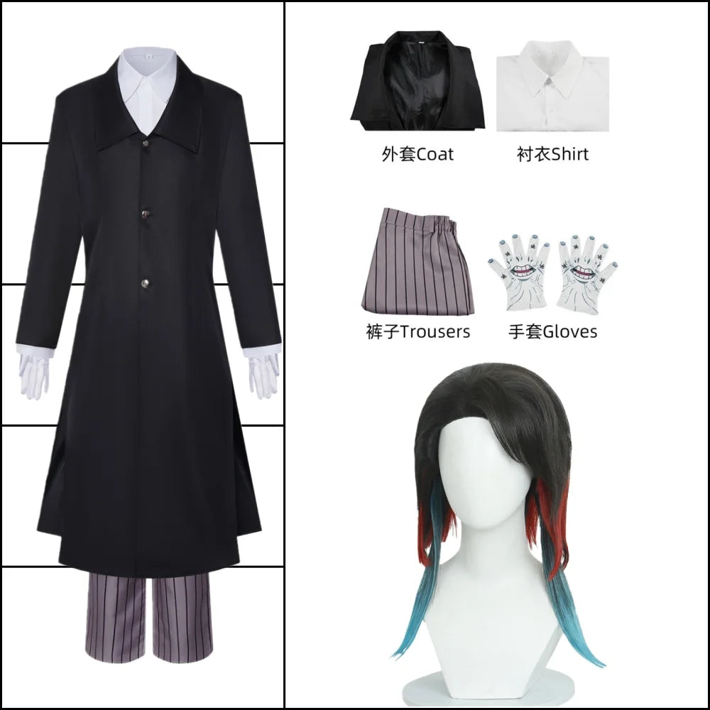 Enmu Cosplay Costume Wig Anime Dream Halloween Carnival Party Clothes