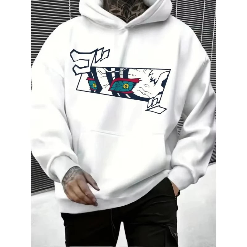 New Japan Anime Demon Slayer Printed Hoodie Sweatshirt Men's and Women's Hoodie Men's Tops Sports Hoodie Harajuku Y2K Hoodie