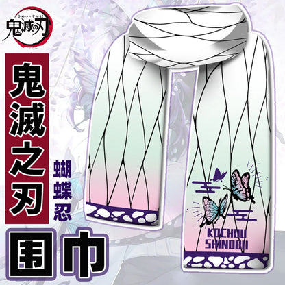 In stock Demon Slayer: Kimetsu No Yaiba Anime Scarf Kamado Tanjirouagatsuma Zenitsutomioka Giyuu Anime Winter Warm Xmas Gift