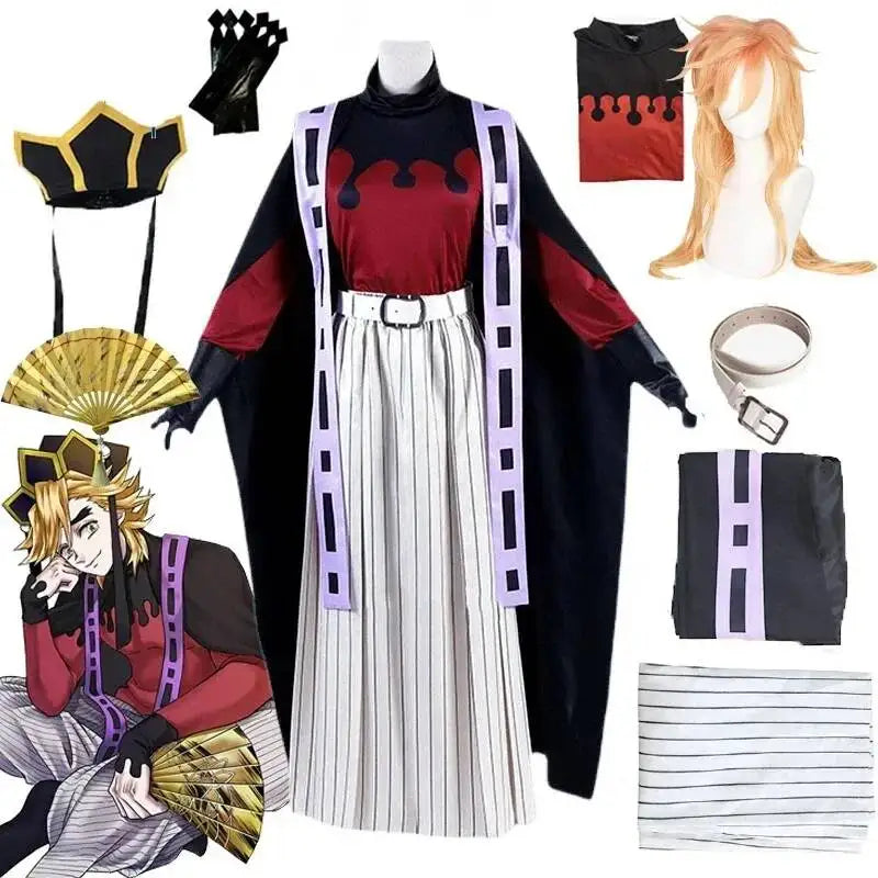 Anime Costume Wig Fan Doma Douma Cosplay Clothes Kimono Outfit Halloween Carnival Costumes For Men Wom # 1