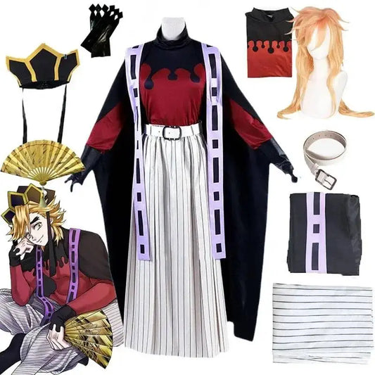 Anime Costume Wig Fan Doma Douma Cosplay Clothes Kimono Outfit Halloween Carnival Costumes For Men Wom # 1