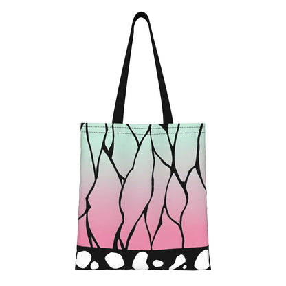 1PC Shinobu Kocho Cloak Canvas Tote Bag Demon Slayer Anime Handbag Outdoor Handbag Trendy Tote