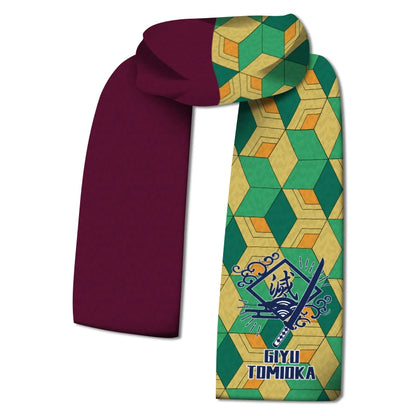 In stock Demon Slayer: Kimetsu No Yaiba Anime Scarf Kamado Tanjirouagatsuma Zenitsutomioka Giyuu Anime Winter Warm Xmas Gift