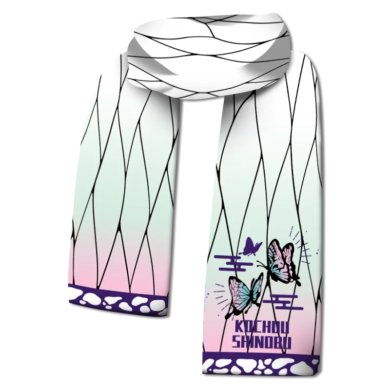 In stock Demon Slayer: Kimetsu No Yaiba Anime Scarf Kamado Tanjirouagatsuma Zenitsutomioka Giyuu Anime Winter Warm Xmas Gift