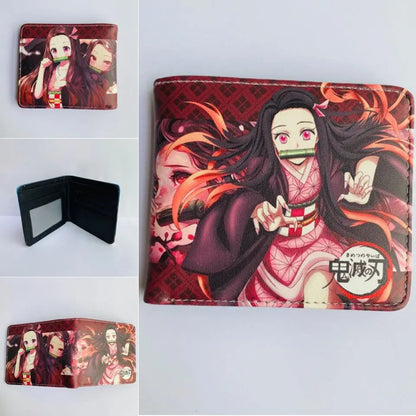 Demon Slayer: Kimetsu No Yaiba Anime Peripheral Short Wallet Zero Wallet Student Men And Women Simple Wallet