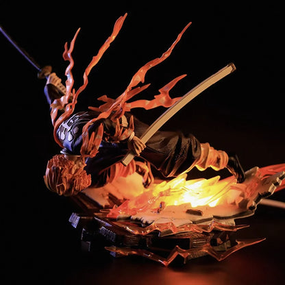 28CM Demon Slayer Infinity Castle Agatsuma Zenitsu Honoikazuchi Series GK Luminous Statue Action Figure Model Ornament Toy Gift