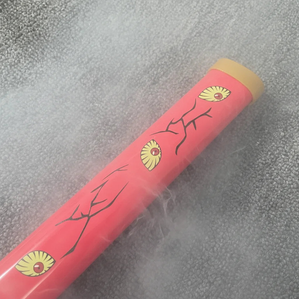40inch Demon Slayer Kokushibo Katana LED Mist Original Lightsabre Real Katana Wood Vapor Cosplay Prop Schwert Vapour Toy Gift