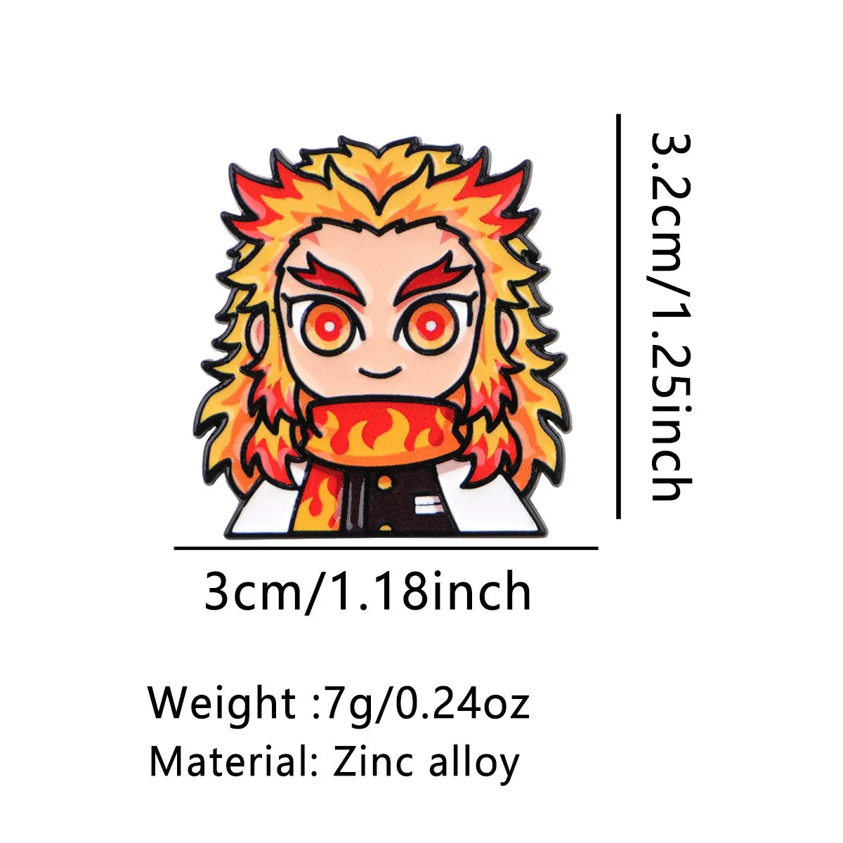 Demon Slayer Pins Kawaii Cartoon Character Brooch Clothing Backpack Lapel Badges Fashion Jewelry Accessories