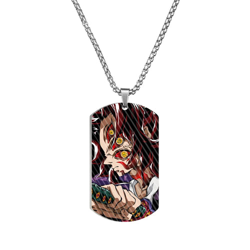 Collier plaque acier Kokushibo