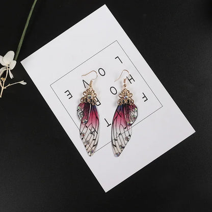 Demon Slayer Anime Butterfly Wing Earrings Kimetsu No Yaiba Kochou Shinobu Cosplay Earring Ear Jewelry Accessories Gifts