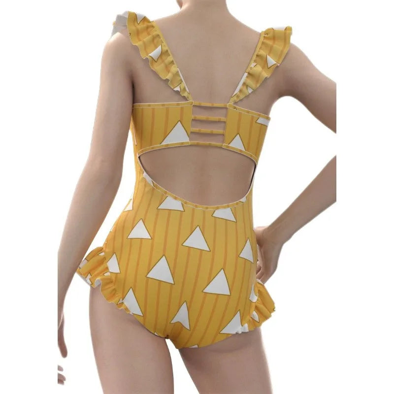 New Demon Slayer swimsuit cosplay costume Kamado Tanjiro Nezuko Butterfly Ninja cos suit Demon Slayer swimsuit gift wholesale