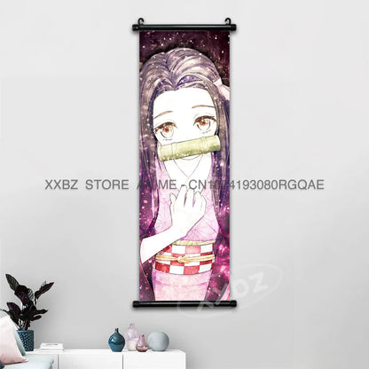Demon Slayer Scrolls Picture Himejima Gyoumei Wall Art  Tomioka Giyuu Home Decor Rengoku Kyoujurou Hanging Painting Anime Poster