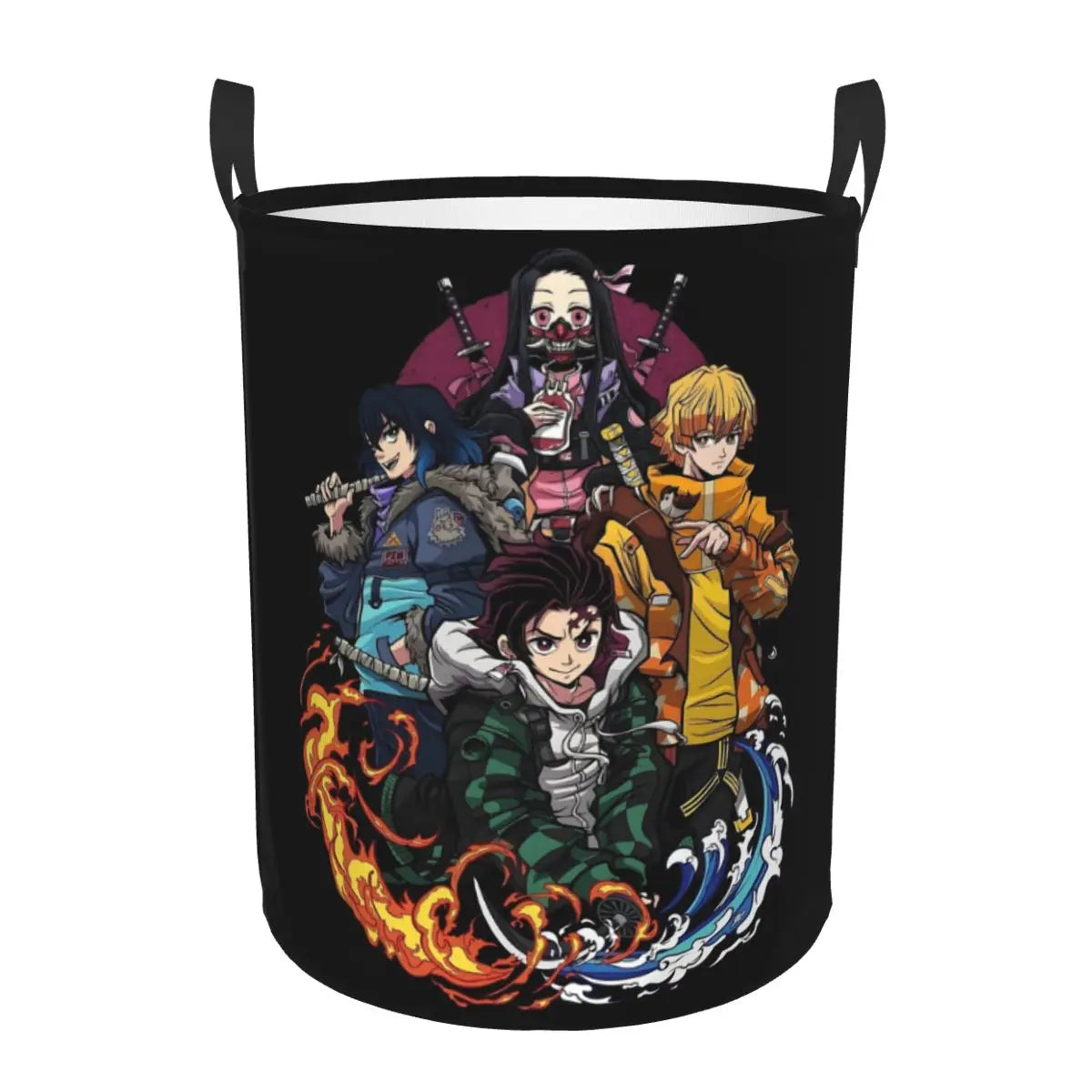 Demon Slayer Tanjiro Kamado Laundry Basket Collapsible Large Capacity Clothes Storage Bin Anime Manga 
 Laundry Hamper
