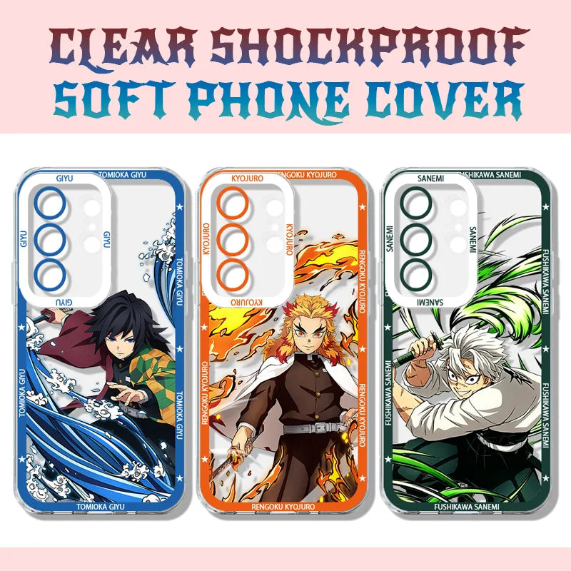 Demon Slayer Tanjiro Phone Case for Samsung Galaxy S26 Ultra S25 Edge S24 S23 S22 S21 FE Plus A57 A37 5G A07 A17 4G Back Cover