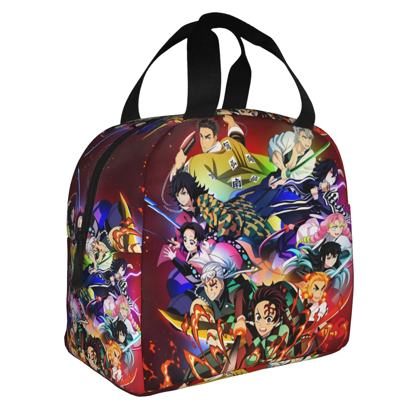 Cherry Nezuko Demon Slayer  Insulated Lunch Bags for Camping Travel Blossoms Sakura Portable Cooler Thermal Bento Box Women Men