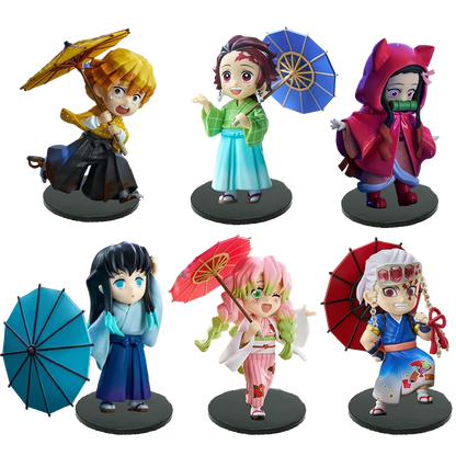 Anime Demon Slayer Kimetsu no Yaiba Figure 15cm Kochou Shinobu Kanroji Mitsuri Plum Rain Series Action Model Toy Gift