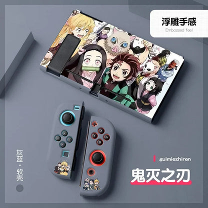 Anime Demons Slayers Case for Nintendo Switch NS Joy Con Controller Kawaii Soft Silicone Protective Cover Accessories Fans Gift