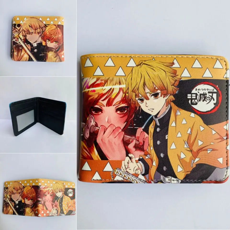 Demon Slayer: Kimetsu No Yaiba Anime Peripheral Short Wallet Zero Wallet Student Men And Women Simple Wallet
