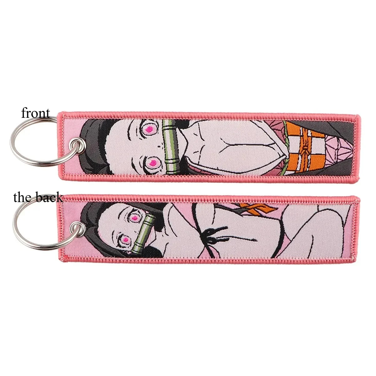 Anime Demon Slayer Blade Weaving Mark Keychain Trendy Fashion Hanging Rope Devil Access Control Pendant Office ID Pendant Gift