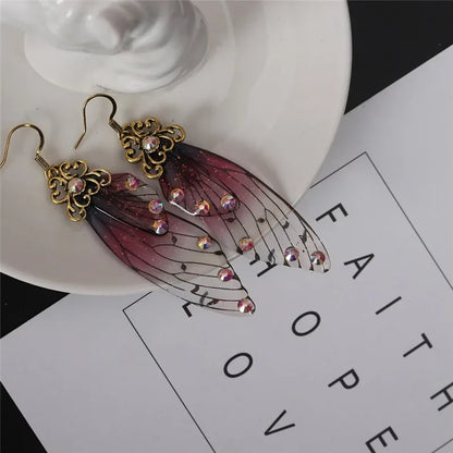 Demon Slayer Anime Butterfly Wing Earrings Kimetsu No Yaiba Kochou Shinobu Cosplay Earring Ear Jewelry Accessories Gifts