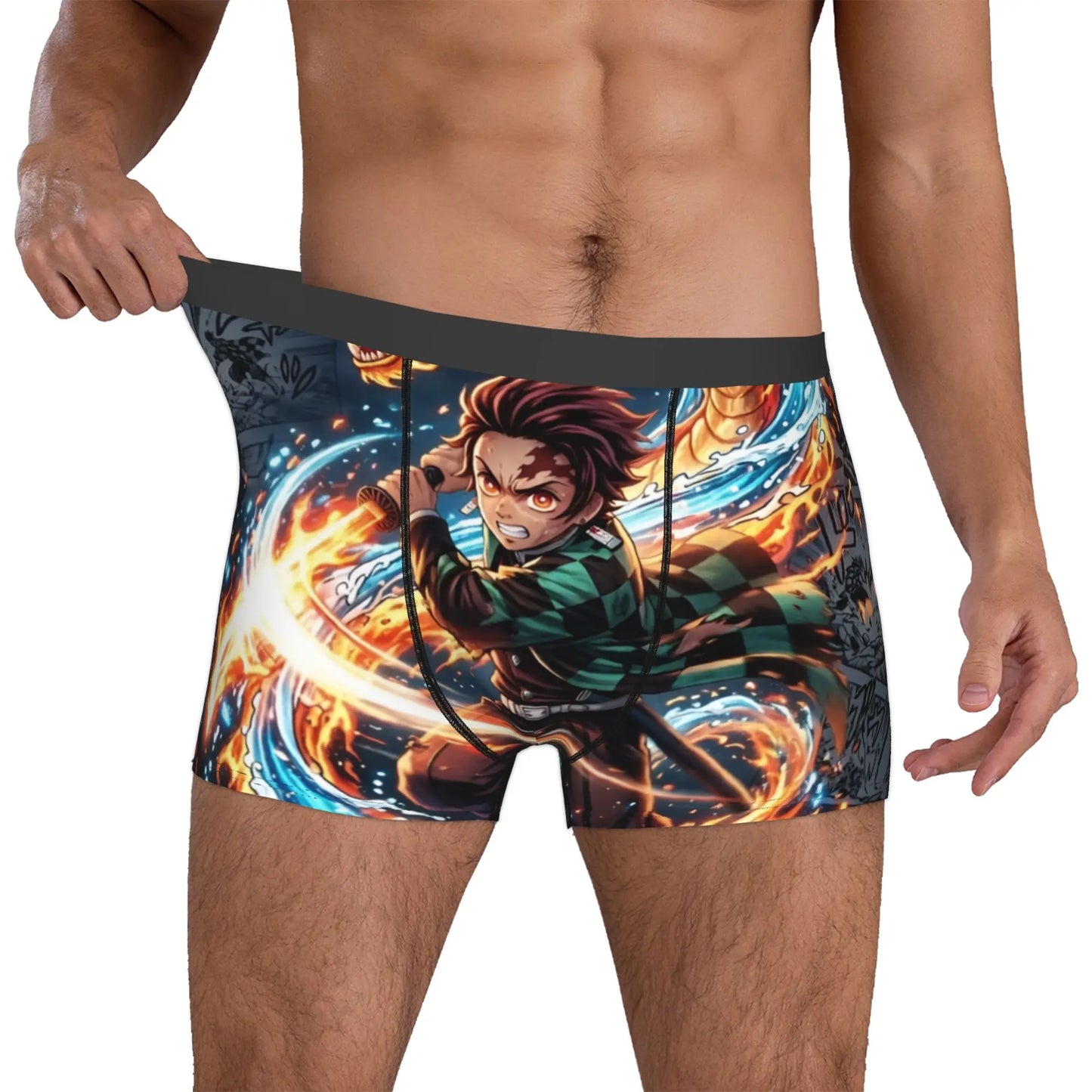 Male Funny D-Demons Slayers Underwear Japanese Manga Boxer Briefs Soft Shorts Panties Underpants